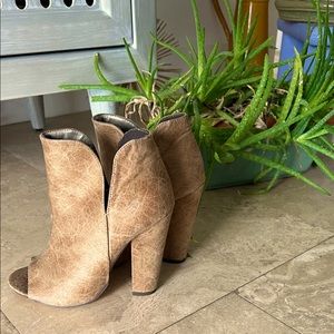 Michael Antonio peep toe booties.